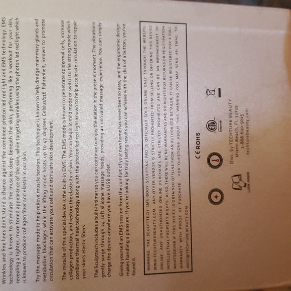 Sculptech by Techture Beauty. EMS Body Sculpting Pro. Brand new. - Picture 4 of 5